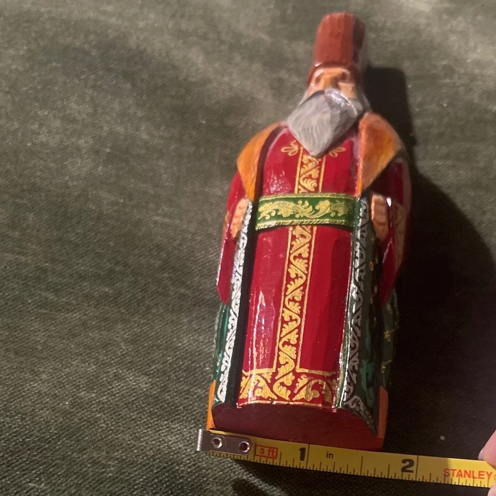 Sergiev Posad‎ ornament Father Frost, Ded Moroz Hand carved Hand painted Russia